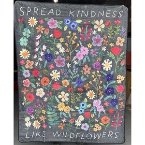 Natural Life XL Water Resistant Picnic Blanket 60" x 72" Spread Kindness NEW